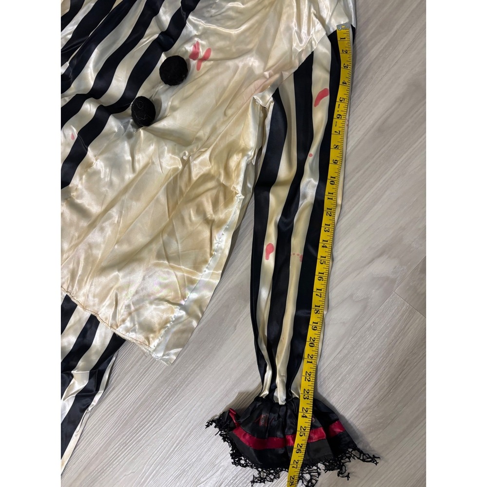 Freakshow Clown Suit Costume Mens One Size Striped Halloween Cosplay Outfit - Picture 9 of 12